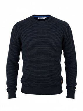 Ben Sherman Waffle 100% Cotton Sweater - Size Large - Navy